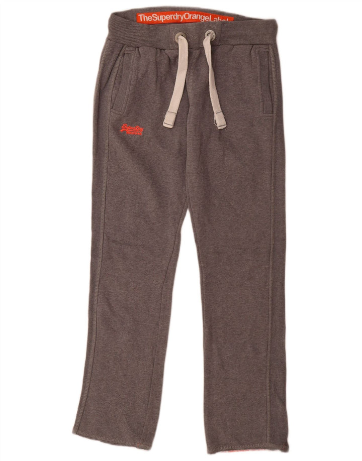 Superdry Pantalones de chándal para mujer, talla 40, algodón gris pequeño