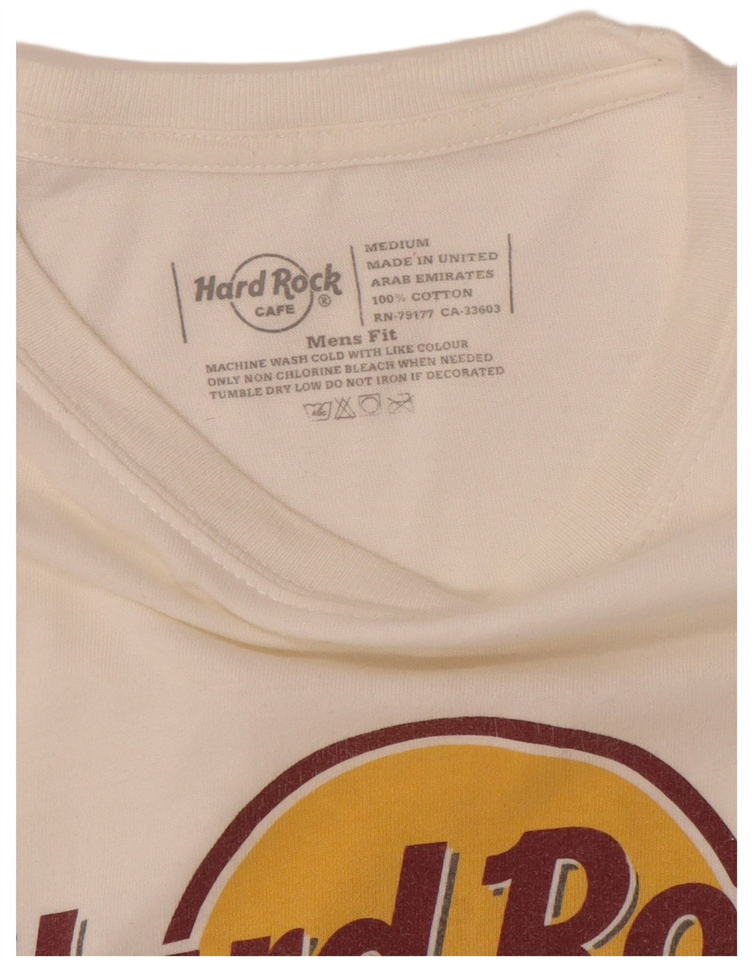 HARD ROCK CAFE Camiseta con gráfico London para hombre Top de algodón blanco mediano