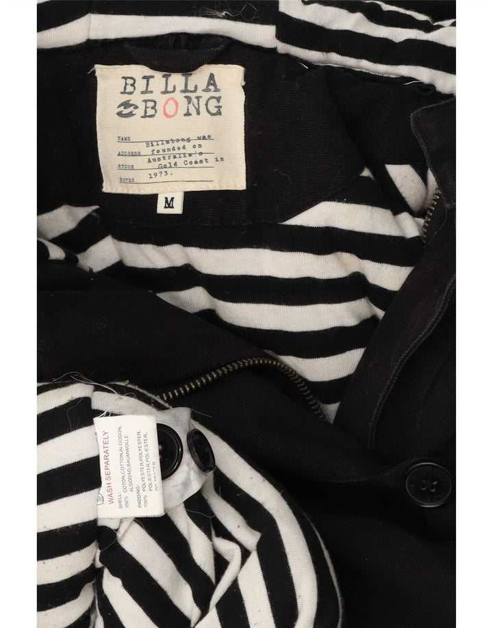 Billabong Parka con capucha para mujer UK 14 Medium Black Cotton