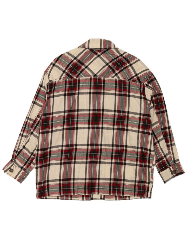 Zara Mujer Chaqueta Utilitaria Extragrande UK 10 Small Multicolor Check