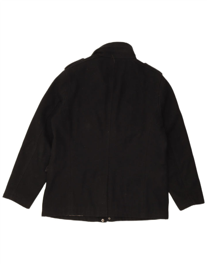 Ben Sherman Chaqueta utilitaria para hombre UK 40 Large Lana negra