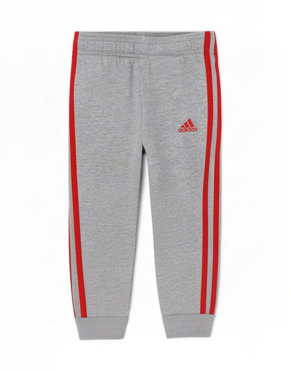 Adidas - Pantalón de chándal para bebé, niño, 3-6 meses, algodón moteado gris