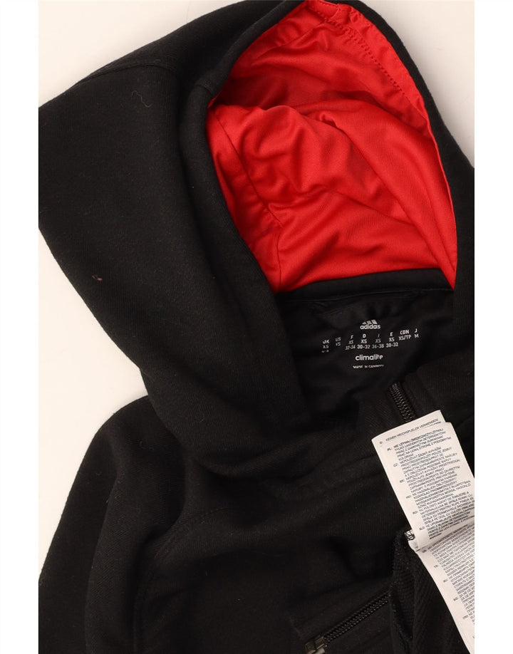 ADIDAS Climalite Zip Sudadera con capucha para mujer UK 4/6 XS Negro Poliéster