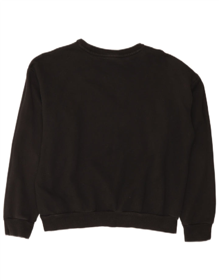 Puma Mujer Graphic Sudadera Jumper UK 14 Mediano Negro Algodón