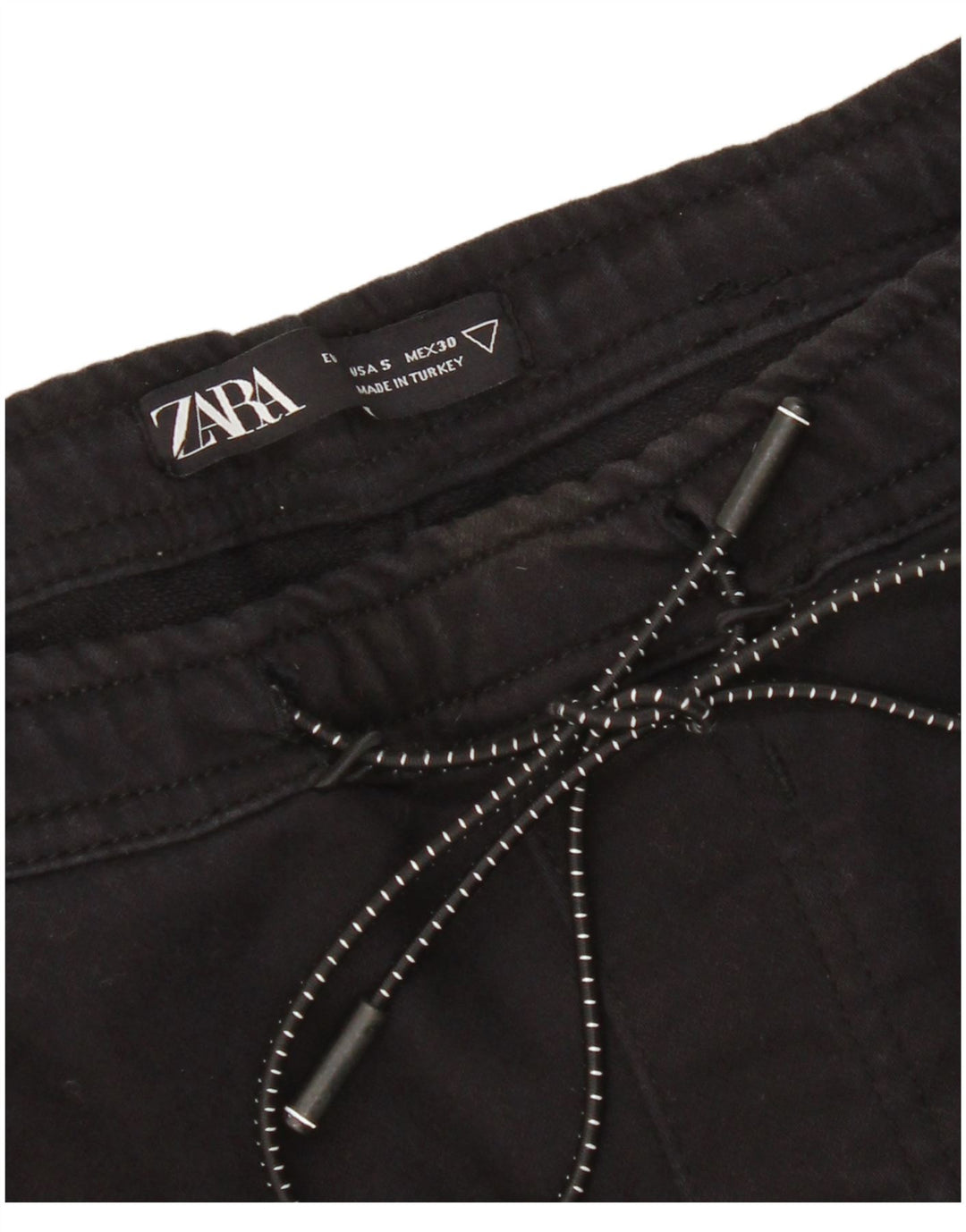 Zara Mujer Pantalones De Chándal Cargo UK 8 Small Negro