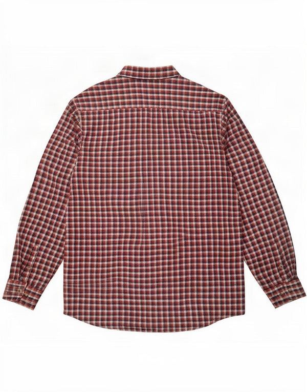 Camisa Wrangler para hombre XL Algodón a cuadros rojo