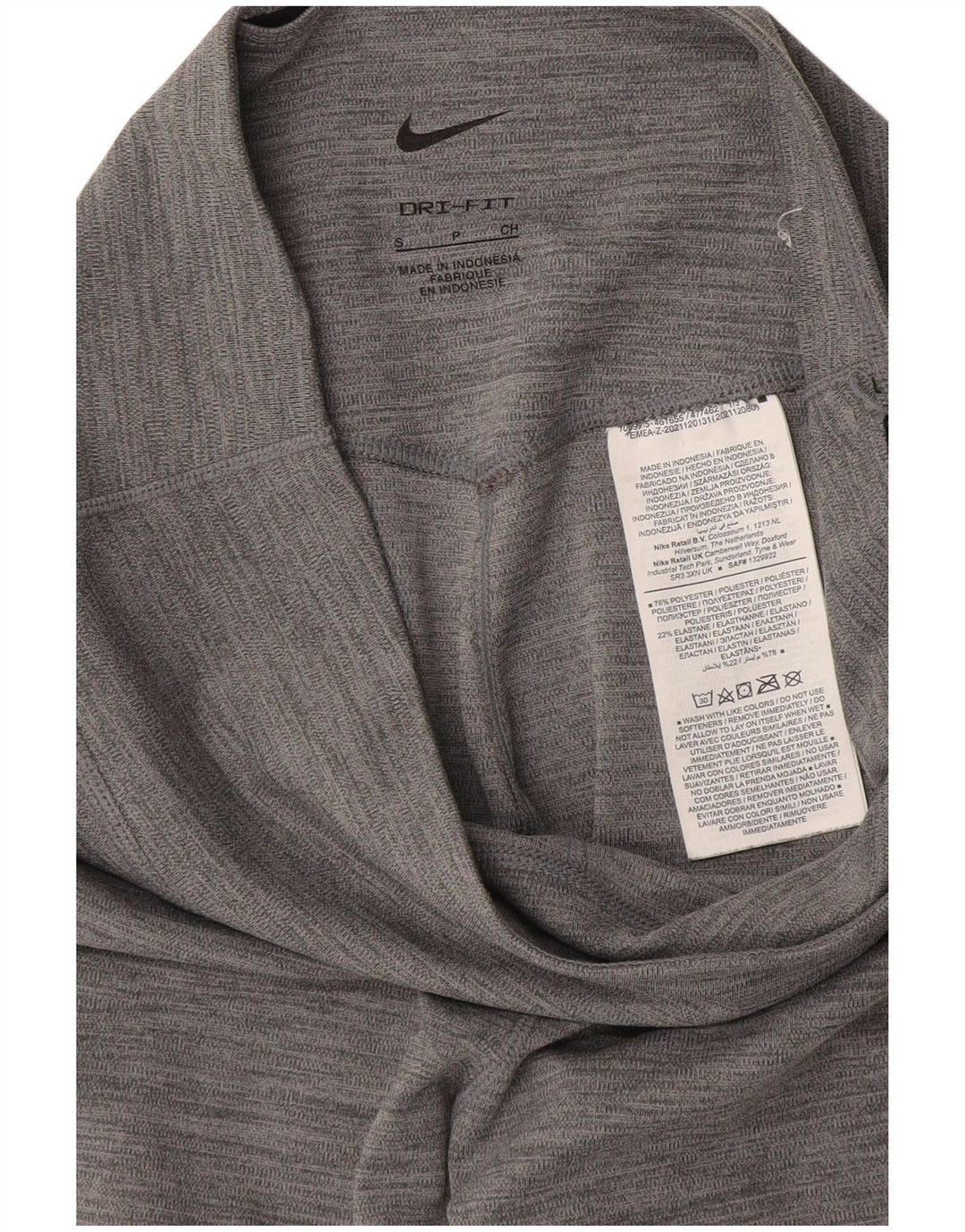 Nike - Leggings Dri Fit para mujer (talla 8), poliéster moteado gris pequeño