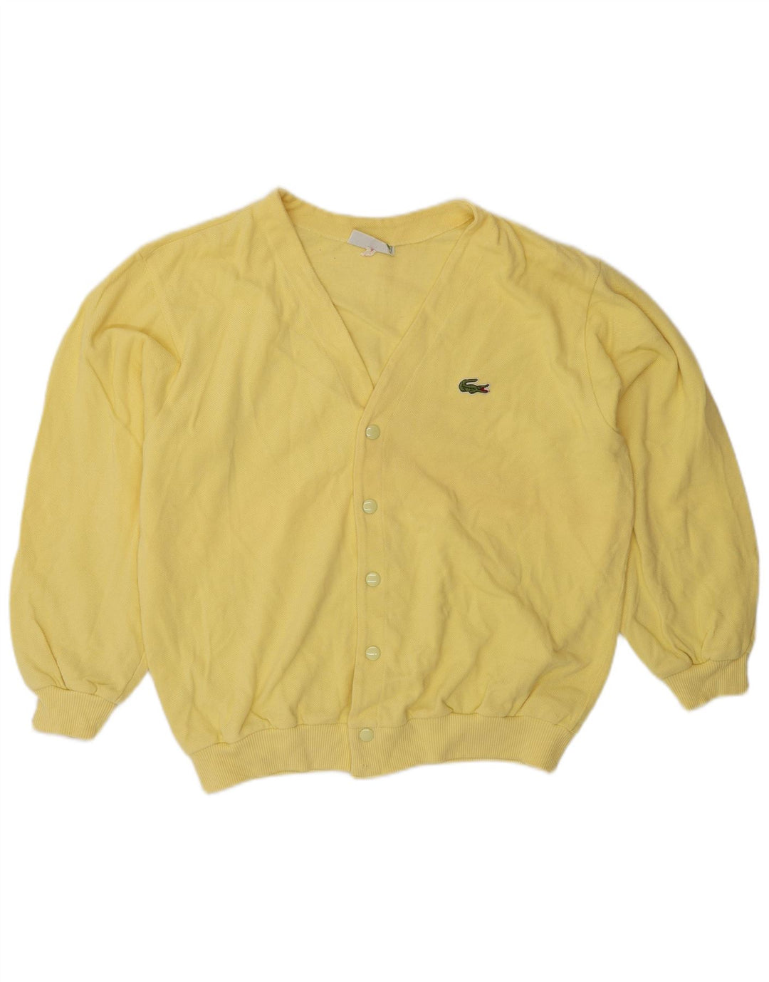 Lacoste Chándal para hombre, chaqueta superior, talla 3, algodón amarillo pequeño
