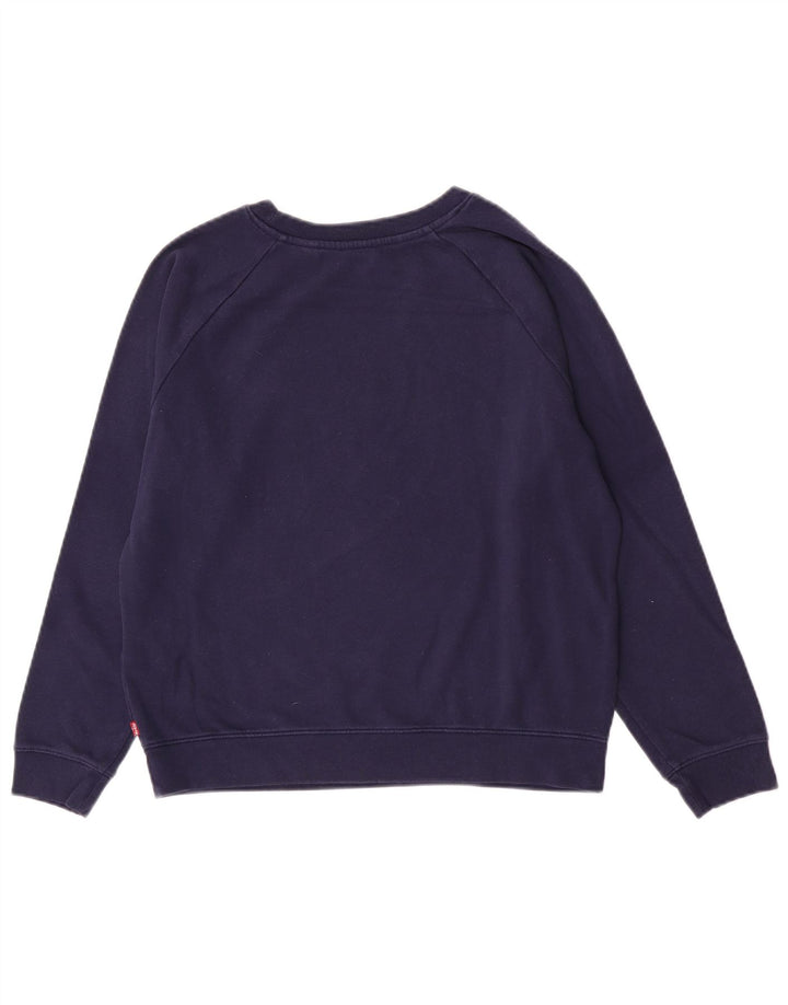 Levi's Sudadera gráfica para mujer Jumper UK 14 Medium Azul marino Algodón