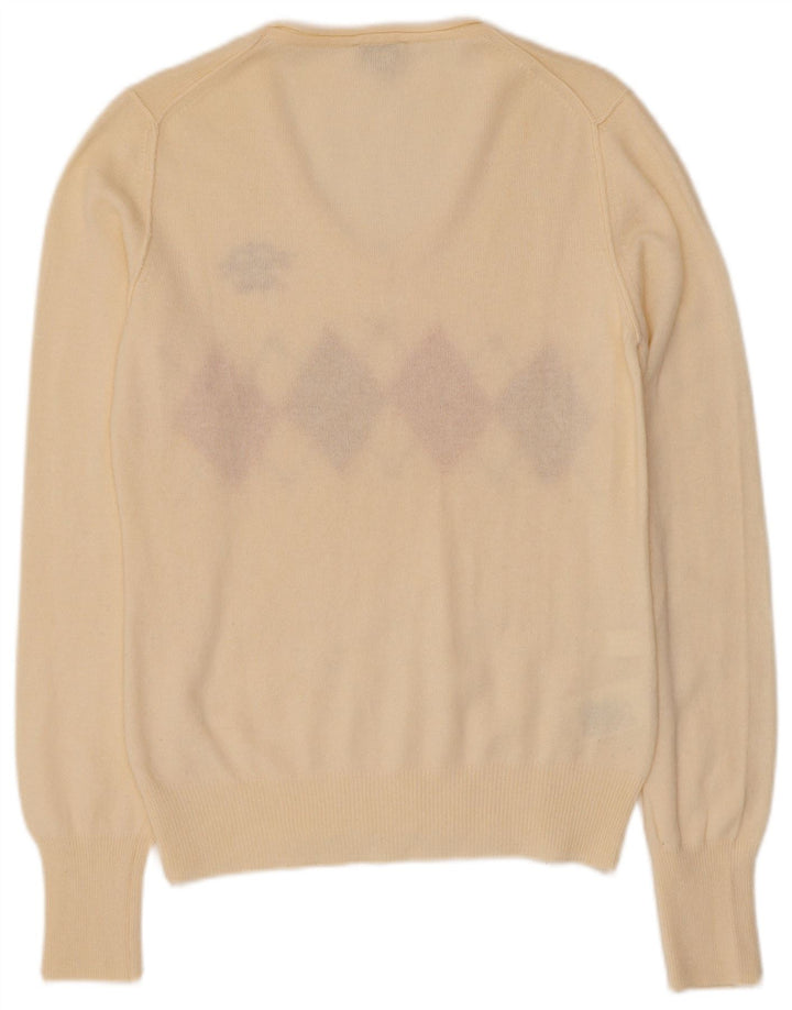 Henry Cottons Suéter con cuello en V para mujer IT 46 Large Off White