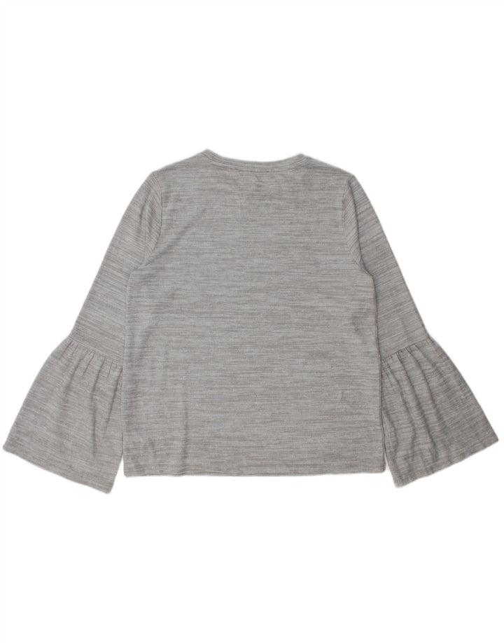 French Connection Top para mujer de manga larga UK 46 Poliéster moteado gris grande