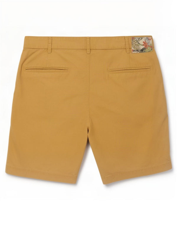 Zara Mens Chino Shorts EU 38 Small W30 Yellow Lyocell