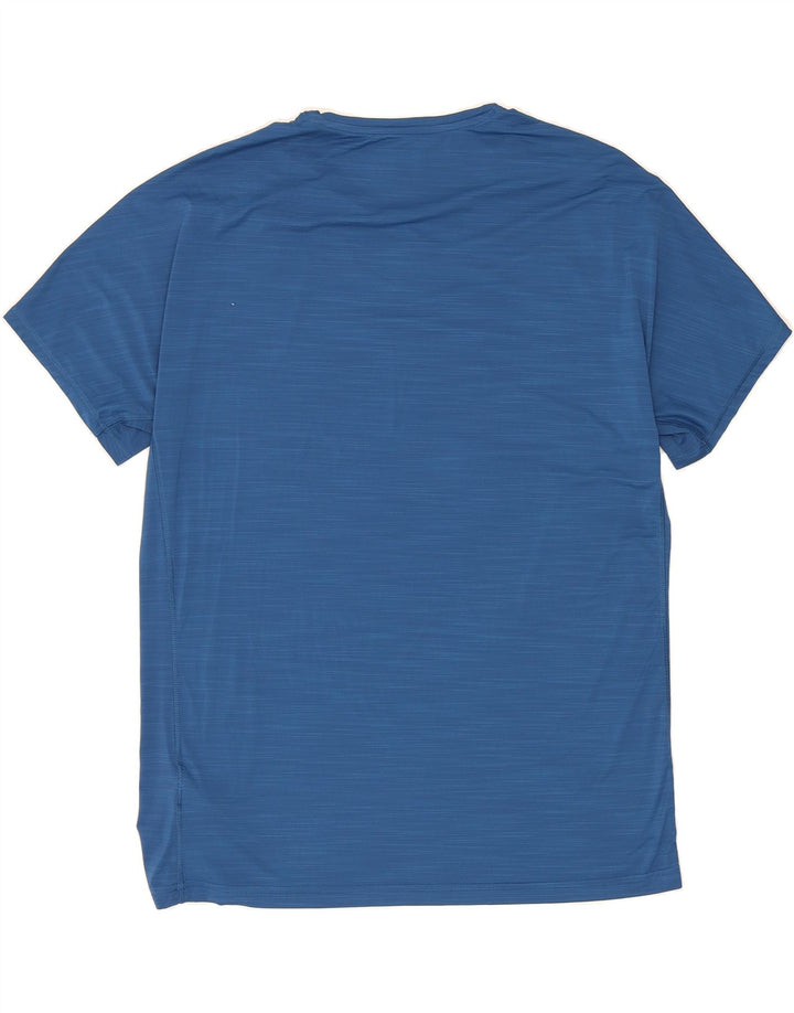 ADIDAS Mens T-Shirt Top Large Blue Nylon Vintage Adidas and Second-Hand Adidas from Messina Hembry 