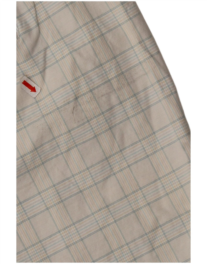 Dockers Bermudas para Mujer W38 XL Off White Plaid