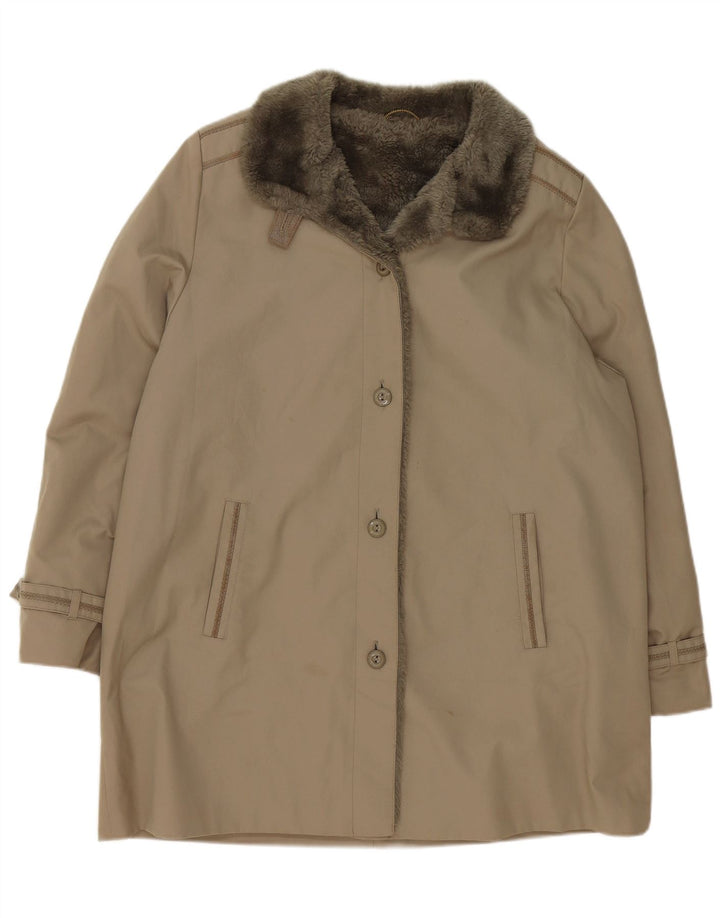 DANNIMAC Womens Overcoat UK 16 Large Beige