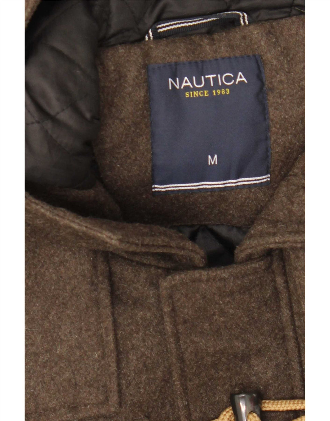 Nautica Trenca con capucha para hombre UK 38 Lana marrón medio