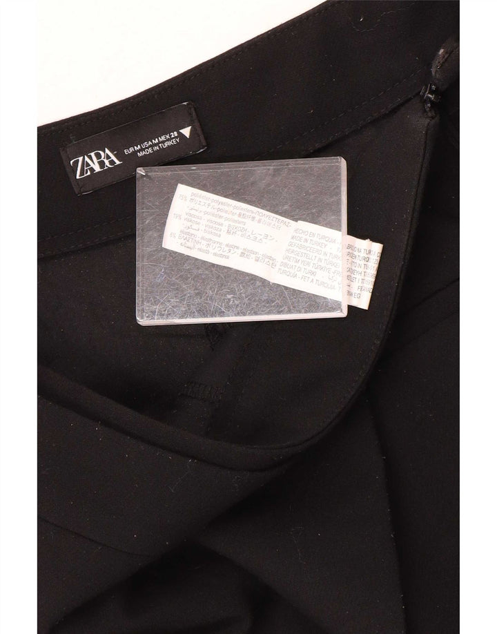 Zara Mujer Shorts Casual Mediano W28 Poliéster Negro