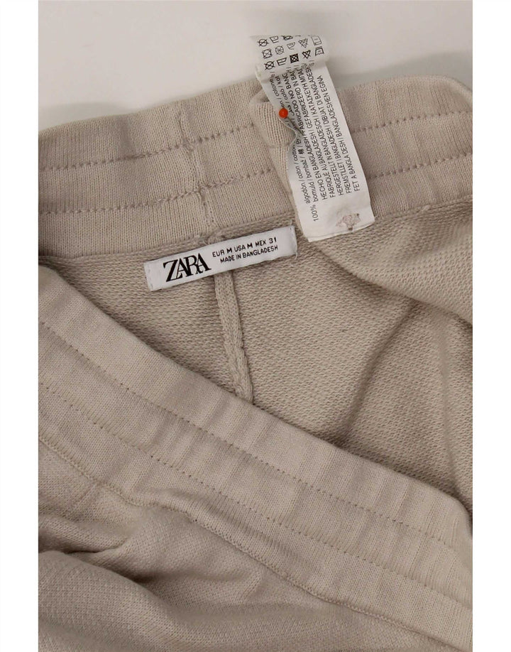 Zara Hombre Shorts Sport Algodón Beige Medio