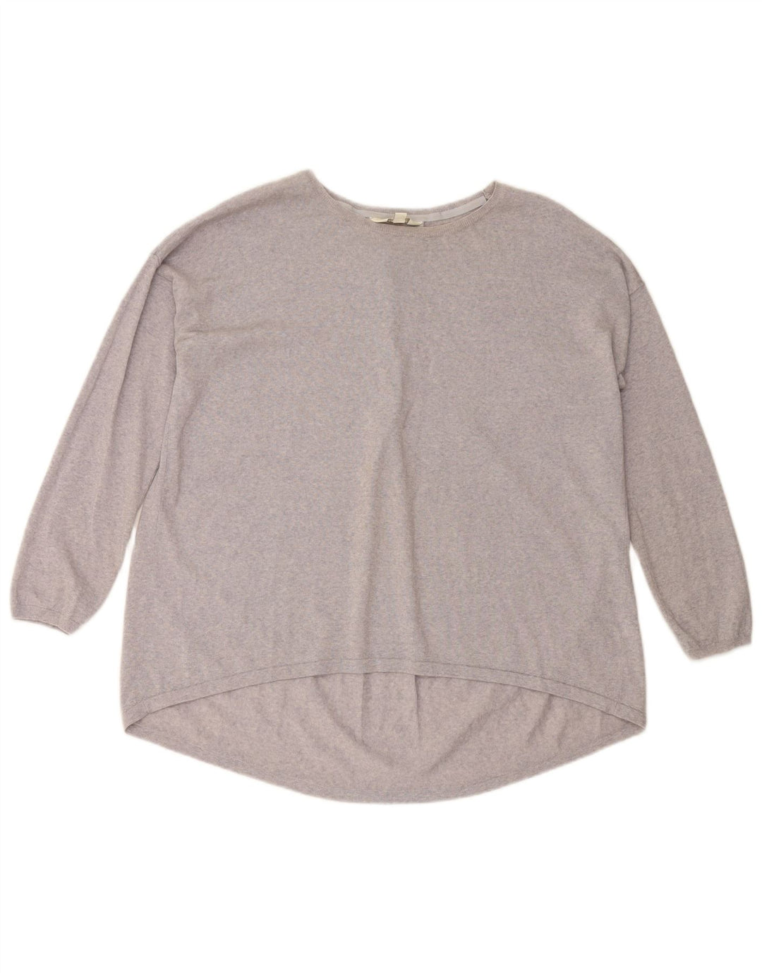 MONSOON Suéter Suelto con Cuello Barco para Mujer UK 40 Lana Púrpura Mediana