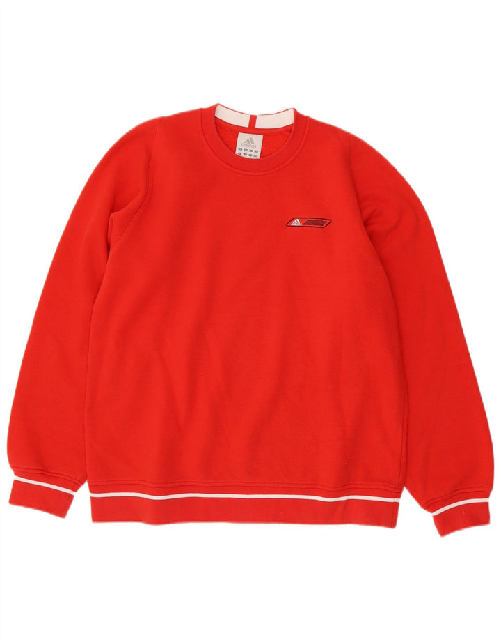 Adidas Hombre Sudadera Jumper Small Rojo Algodón