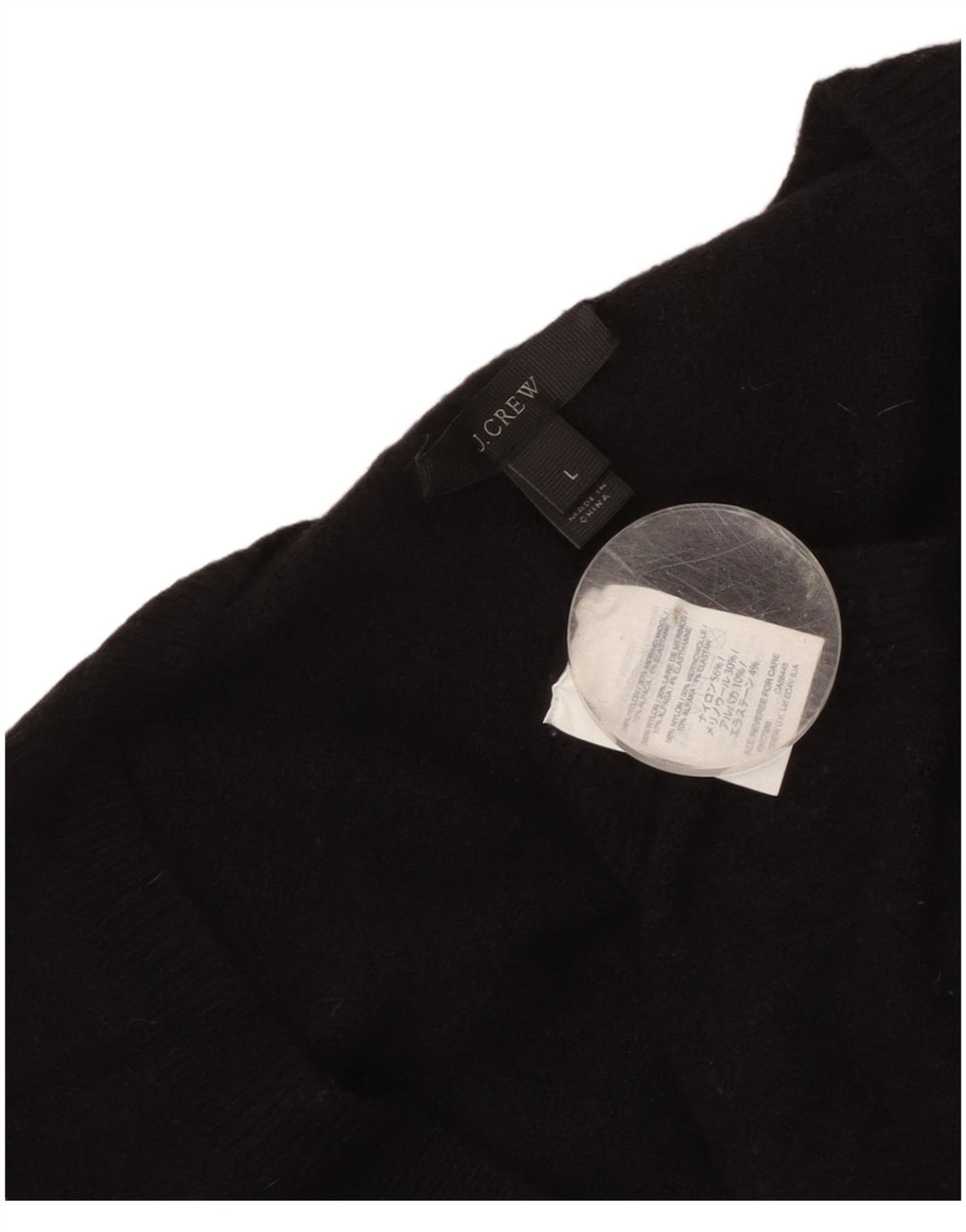 J. Crew Suéter con cuello en V para mujer UK 46 Large Nylon negro