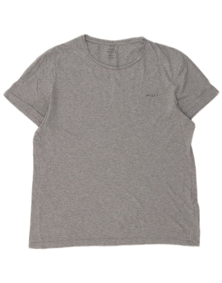Camiseta Jack Wills para hombre Top de algodón moteado gris medio