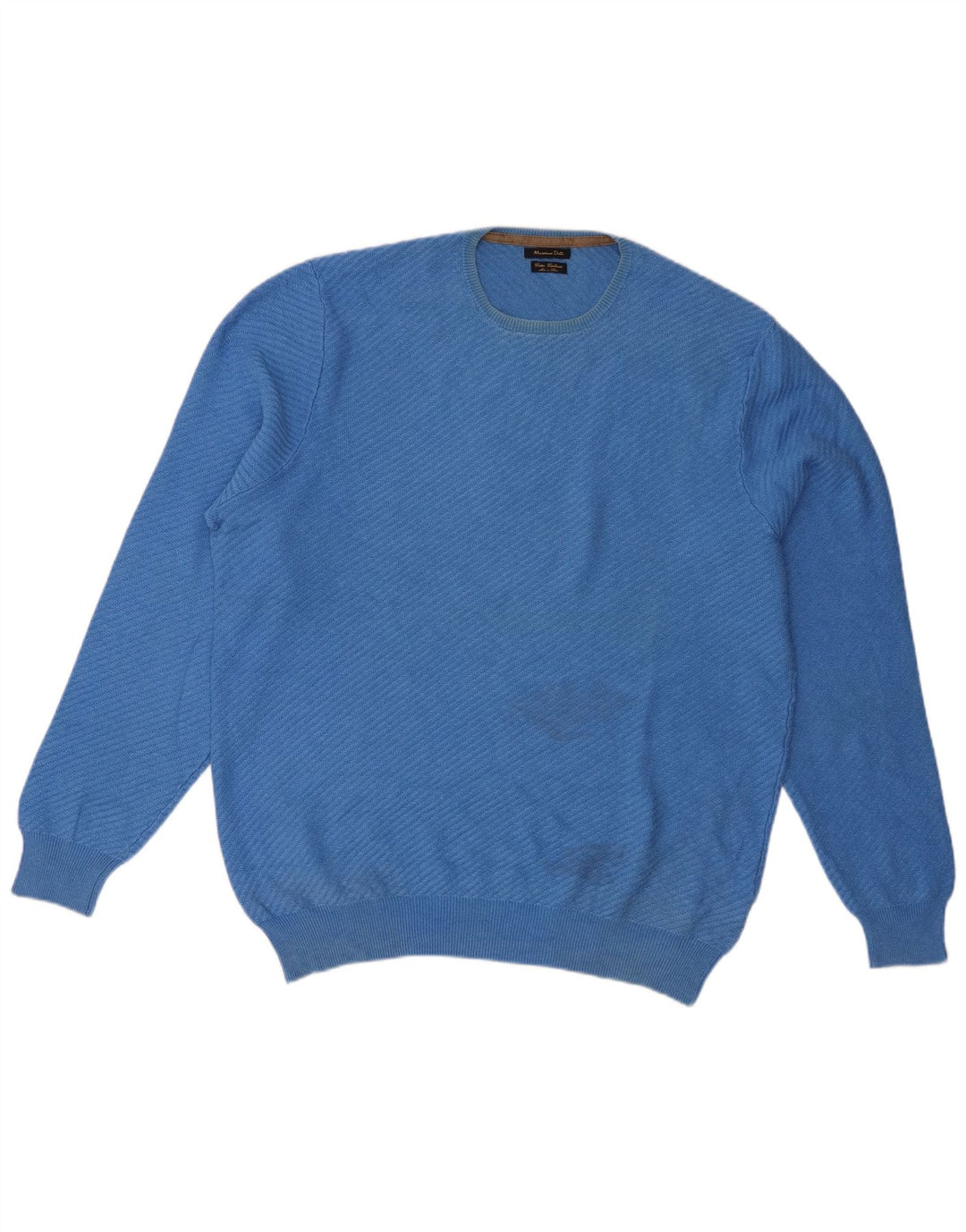Massimo Dutti Jersey Cuello Redondo Hombre XL Azul Algodón