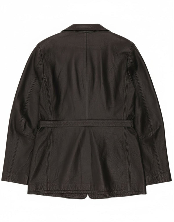 Vagabond Chaqueta de cuero para mujer UK 46 Large Cuero negro