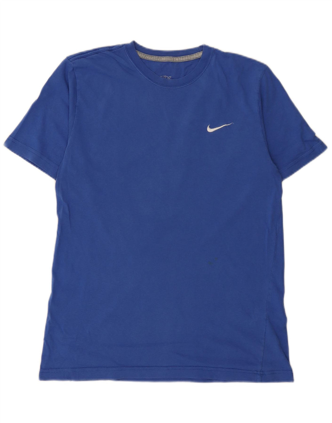 Nike - Camiseta de corte regular para hombre, color azul medio, algodón