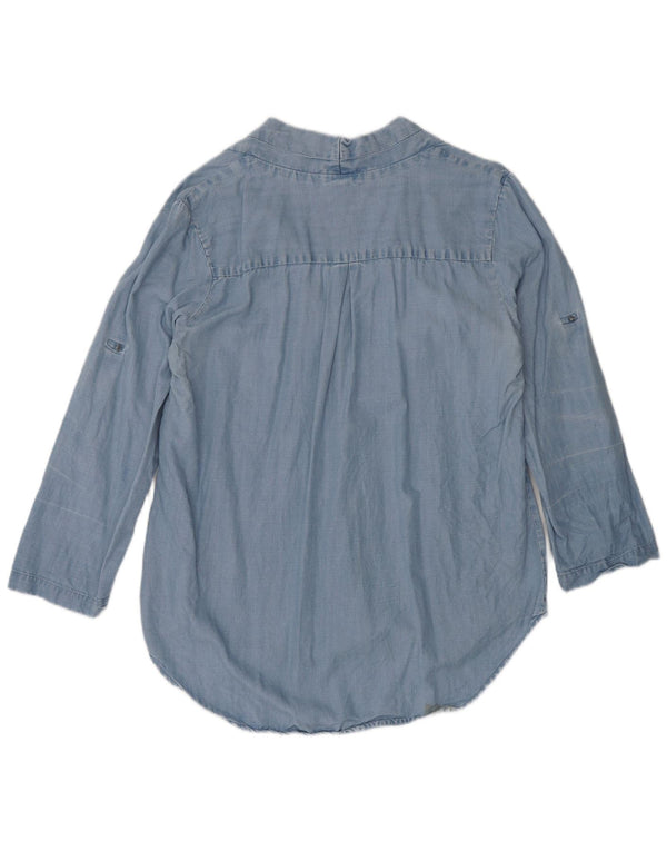 MOSSIMO Blusa de manga larga para mujer UK 46 Large Lyocell azul