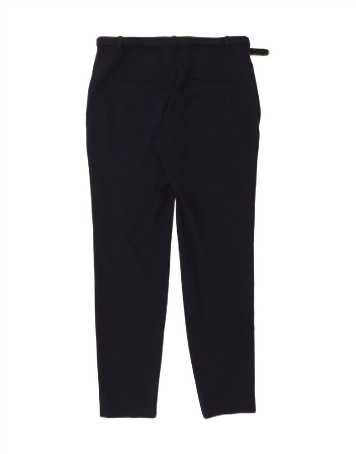 Zara Mujer Pantalón Chino Slim Medium W28 L31 Poliéster Azul Marino
