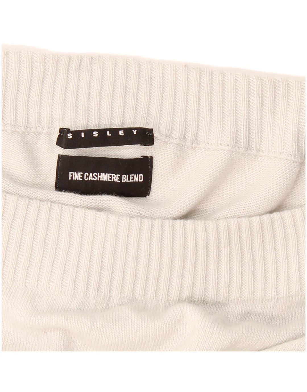 SISLEY Suéter tipo jersey con cuello barco y alas de murciélago para mujer UK 10 Small Grey Polyamide