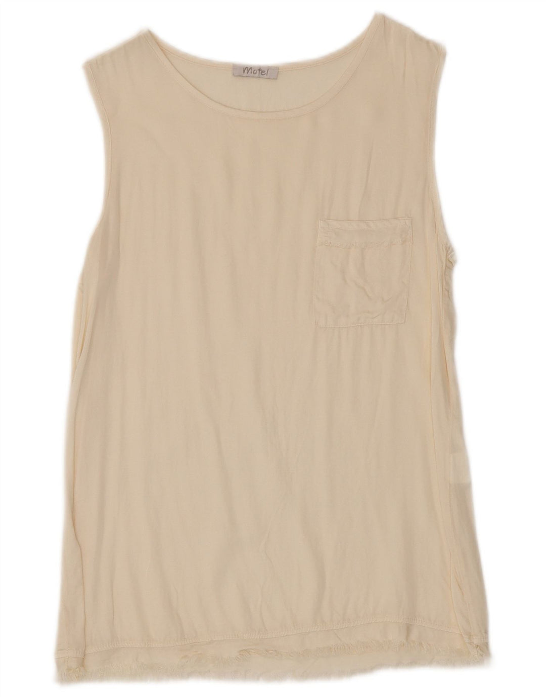 Motel Chaleco para mujer Top UK 10 Small Beige Viscosa