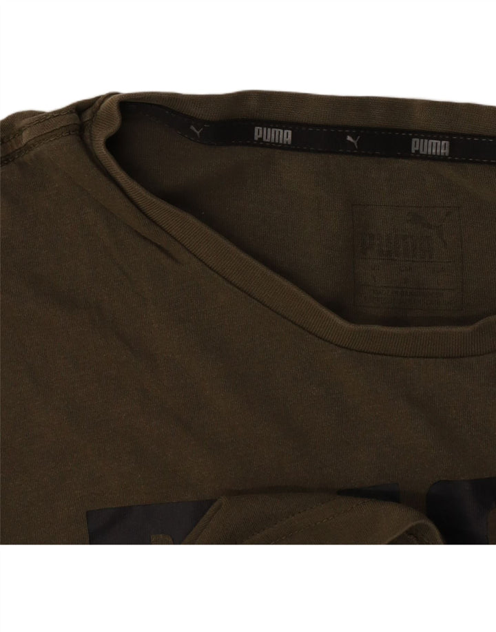 Puma - Camiseta gráfica para hombre, talla grande, color caqui