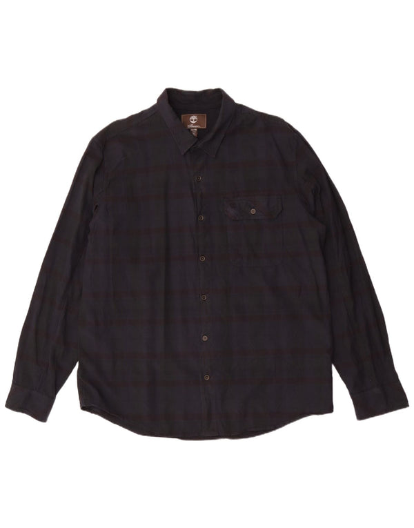 Timberland Camisa Slim Fit para hombre 2XL Algodón a rayas azul marino