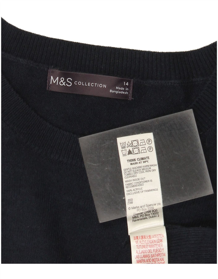 Marks & Spencer Jersey con cuello barco para mujer, talla 40, talla grande, multicolor
