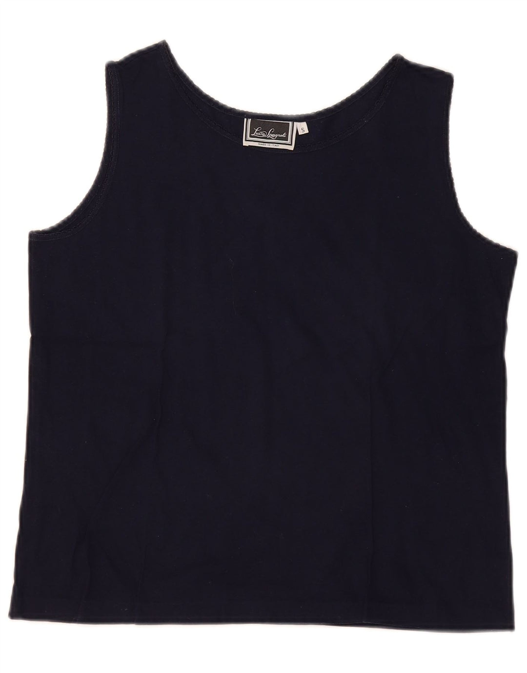 Luisa Spagnoli Top sin mangas para mujer UK 10 Small Azul marino