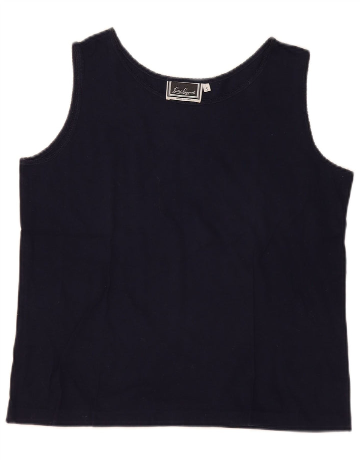 Luisa Spagnoli Top sin mangas para mujer UK 10 Small Azul marino
