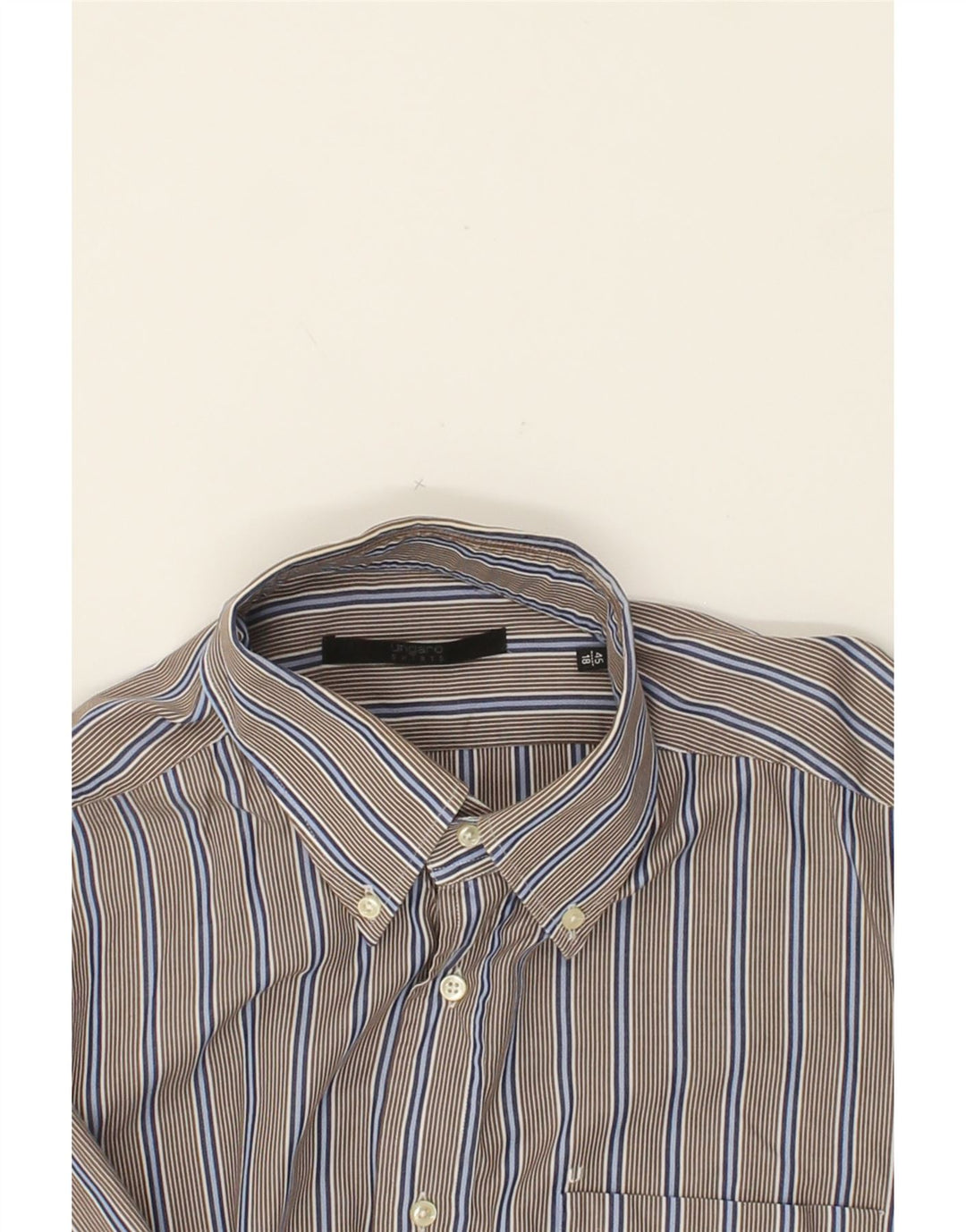 UNGARO Mens Shirt Size 45 18 2XL Grey Striped Vintage Ungaro and Second-Hand Ungaro from Messina Hembry 