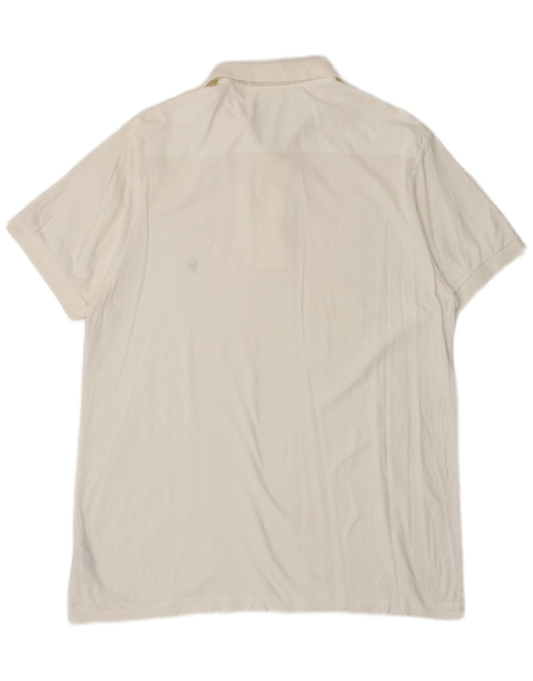 FRENCH CONNECTION Polo para hombre grande de algodón blanco roto