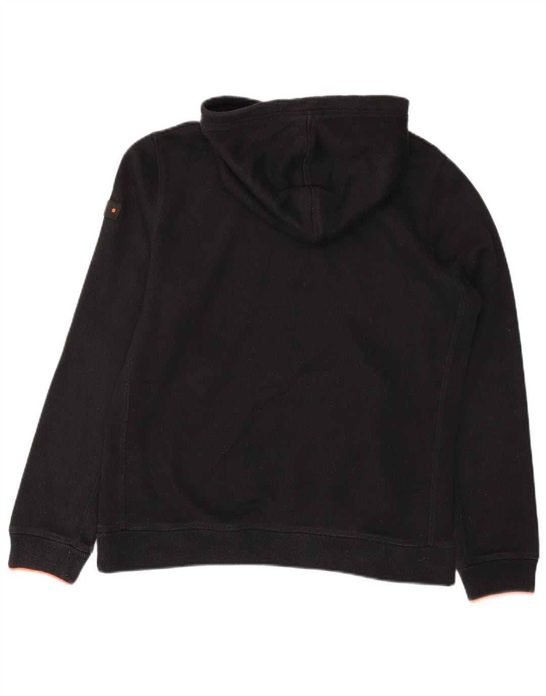 Superdry Jersey con capucha para hombre, talla grande, poliéster negro