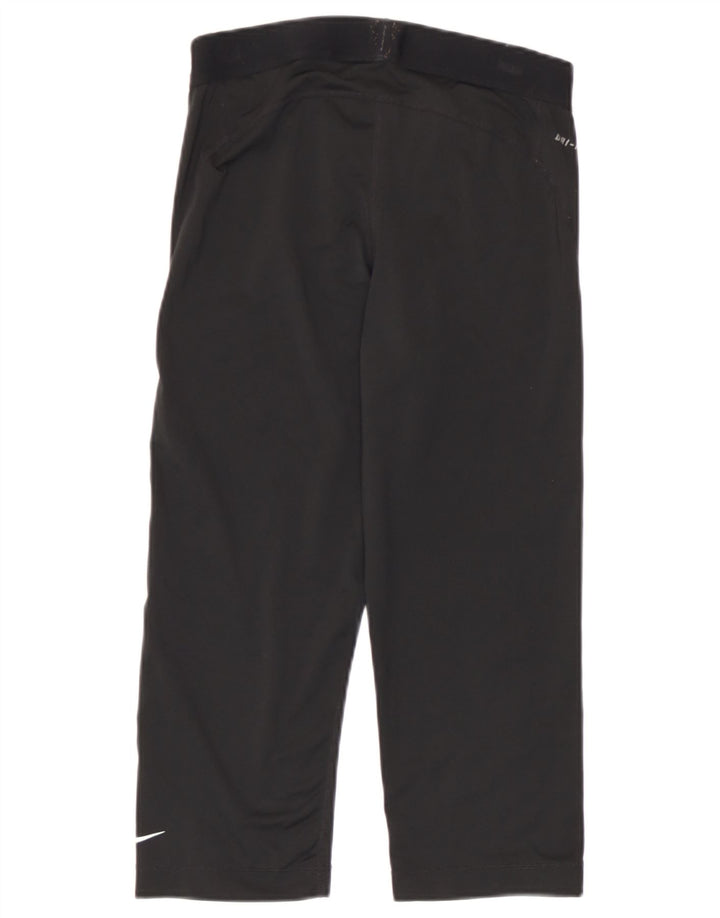Nike Dri Fit Graphic Capri Leggings para mujer UK 12 Mediano Negro Poliéster