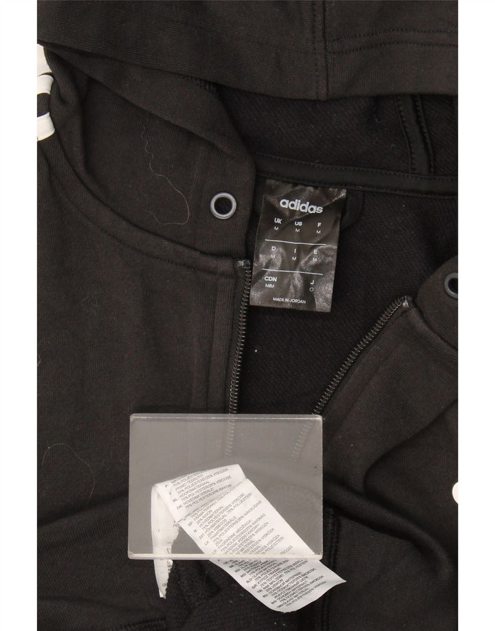 Adidas Mens Climalite Zip Sudadera con capucha Suéter Mediano Negro Poliéster