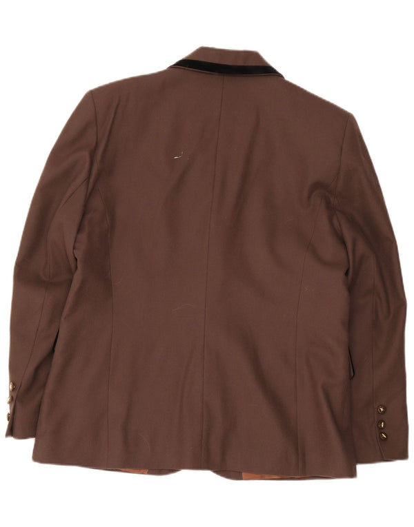 Dorene Chaqueta Blazer de 2 Botones para Mujer UK 18 XL Marrón Lana Nueva
