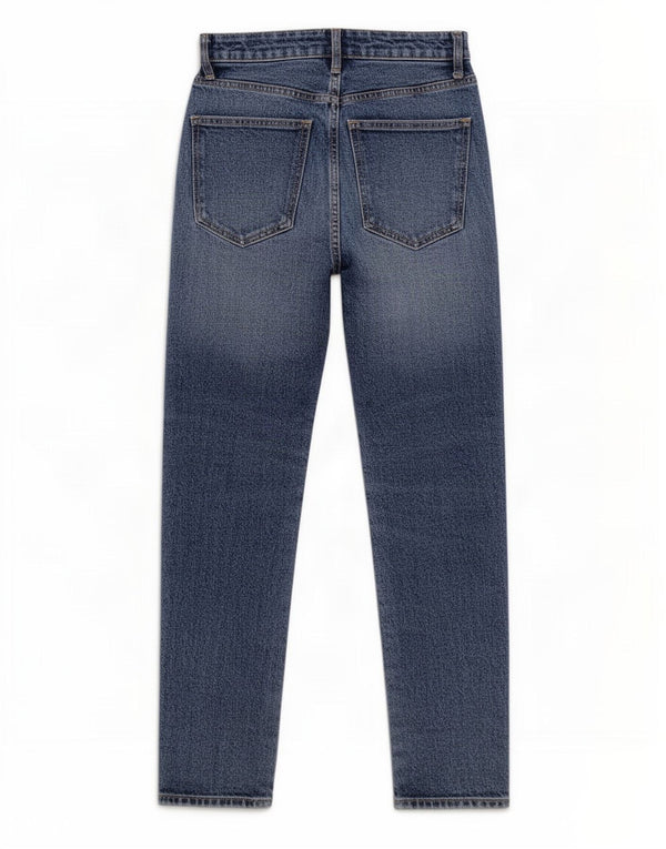 Zara Vaqueros De Cintura Alta Para Mujer EU 34 2XS W24 L26 Algodón Azul