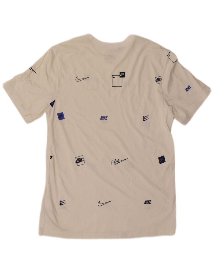 Nike Camiseta gráfica para hombre Top mediano de algodón blanco