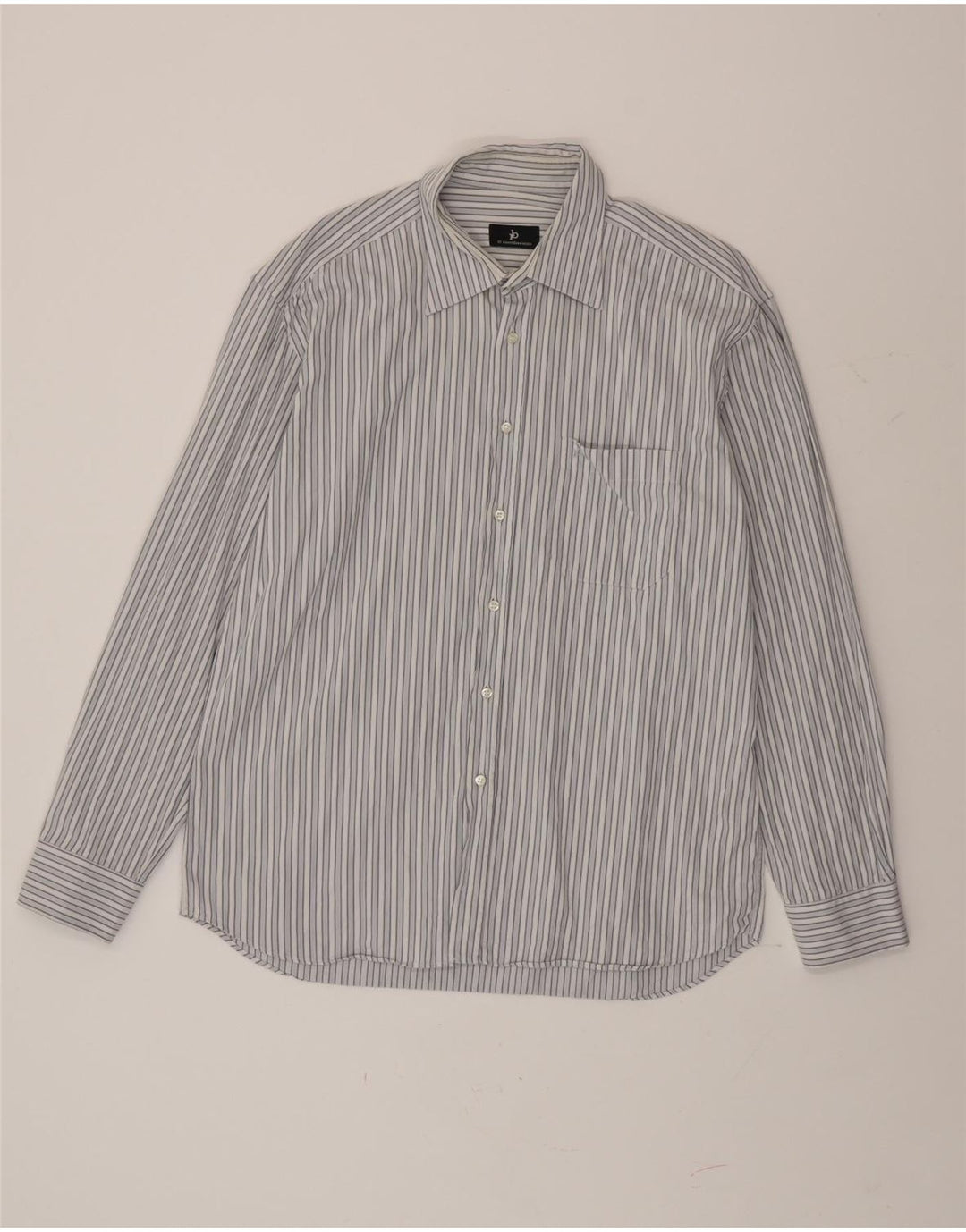 Camisa Roccobarocco Hombre Talla 43 17 XL Azul Rayas
