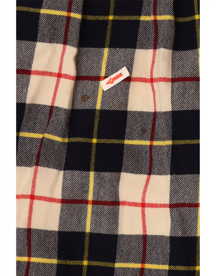 Falda plisada para mujer Kuhn IT 44 Medium W30 Lana a cuadros azul marino