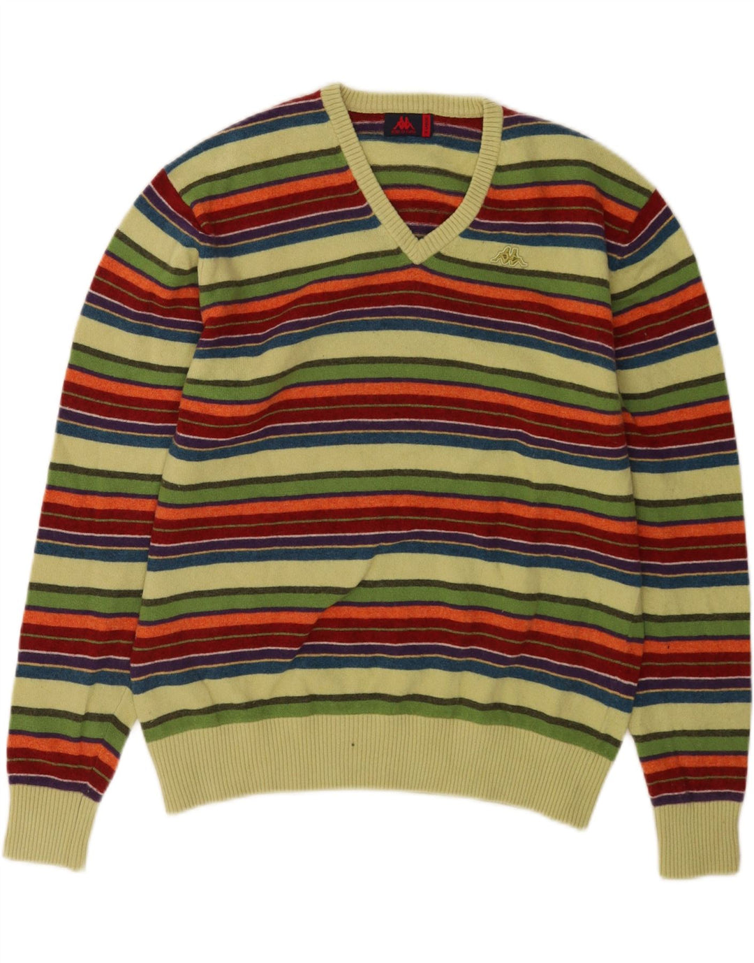 Kappa Jersey con Cuello en V para Hombre XL Lana a Rayas Multicolor