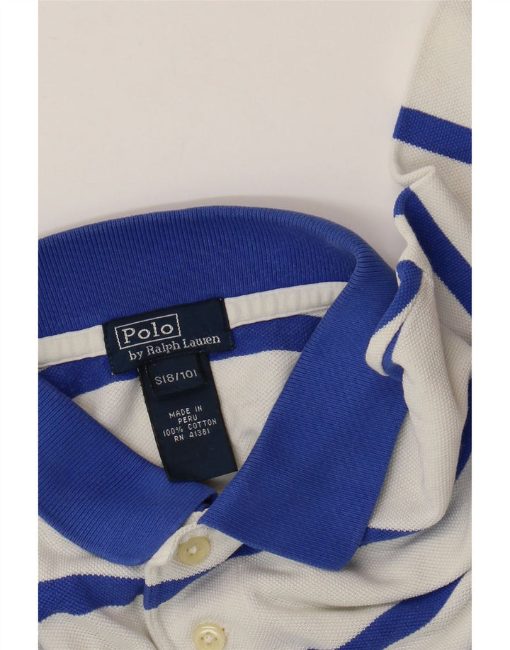 POLO RALPH LAUREN Polo para niño 8-9 años Pequeño Blanco Rayas Algodón